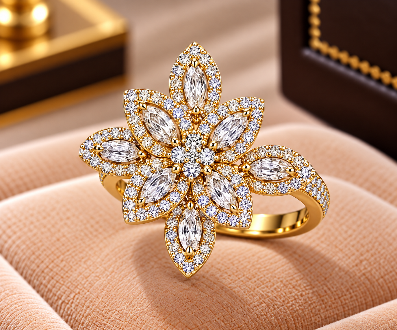 Floral Diamond Ring
